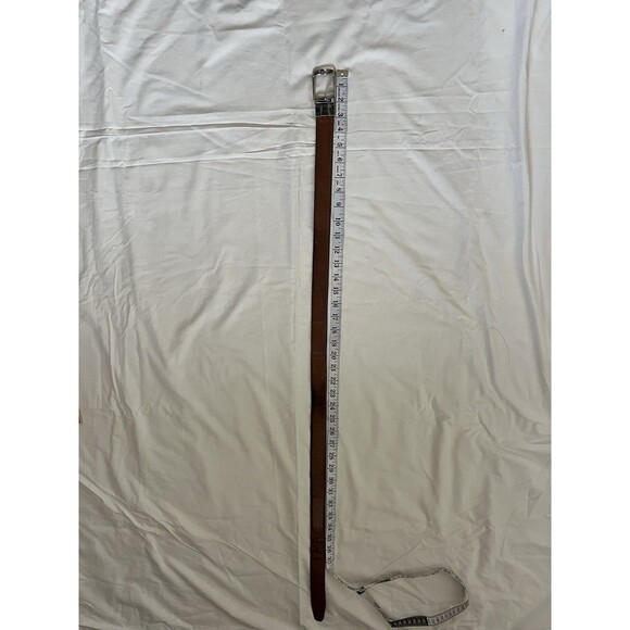 Ermenegildo Zegna Reversible Leather Belt Brown Black Silver Buckle Sz 38 Italy - Picture 14 of 14